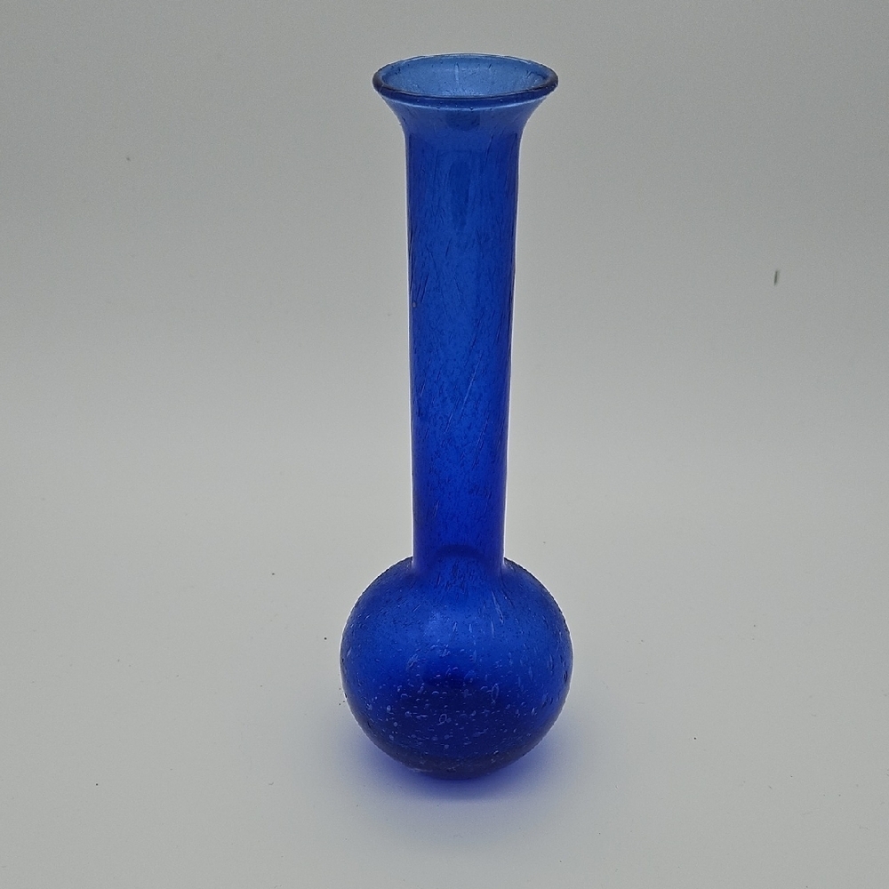 Vintage Deep Blue Glass Vase - Picture 1 of 1